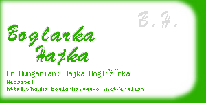 boglarka hajka business card